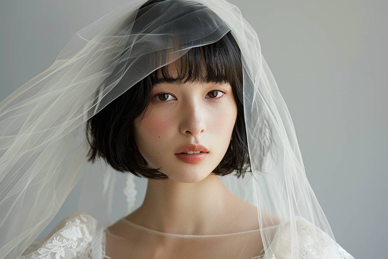 10 idées de coiffure avec voile court