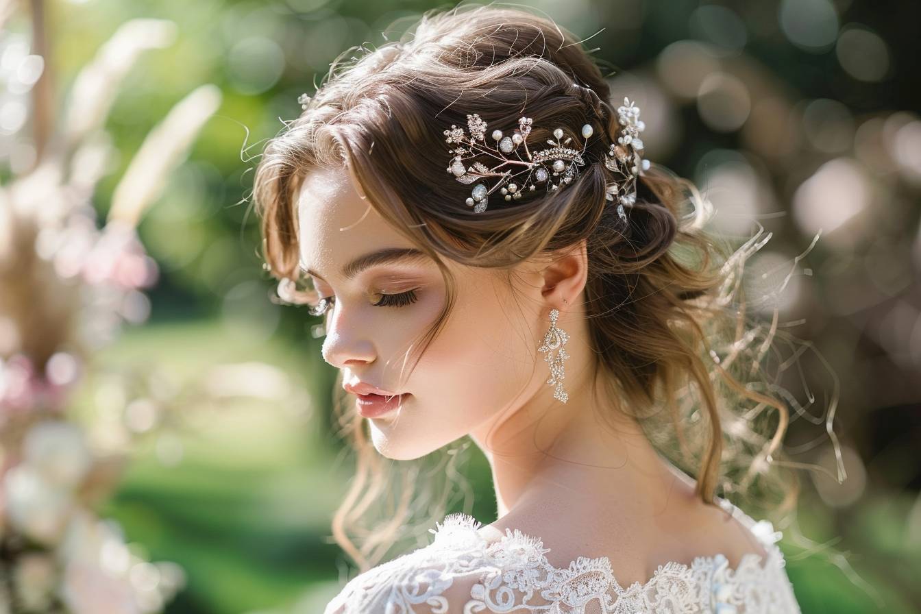 10 idées de coiffure mariage avec bijoux
