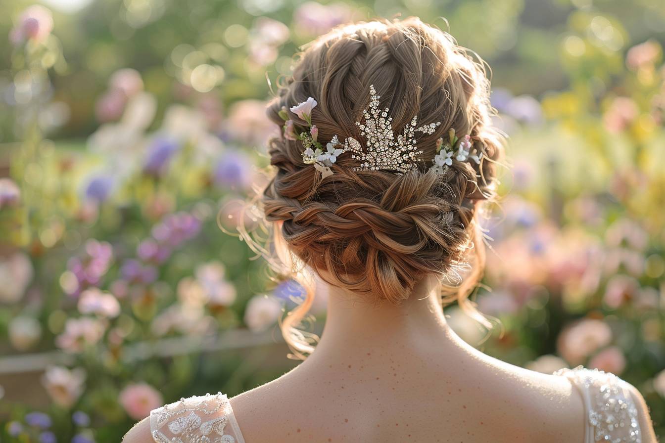 10 idées de coiffure mariage avec peigne strass