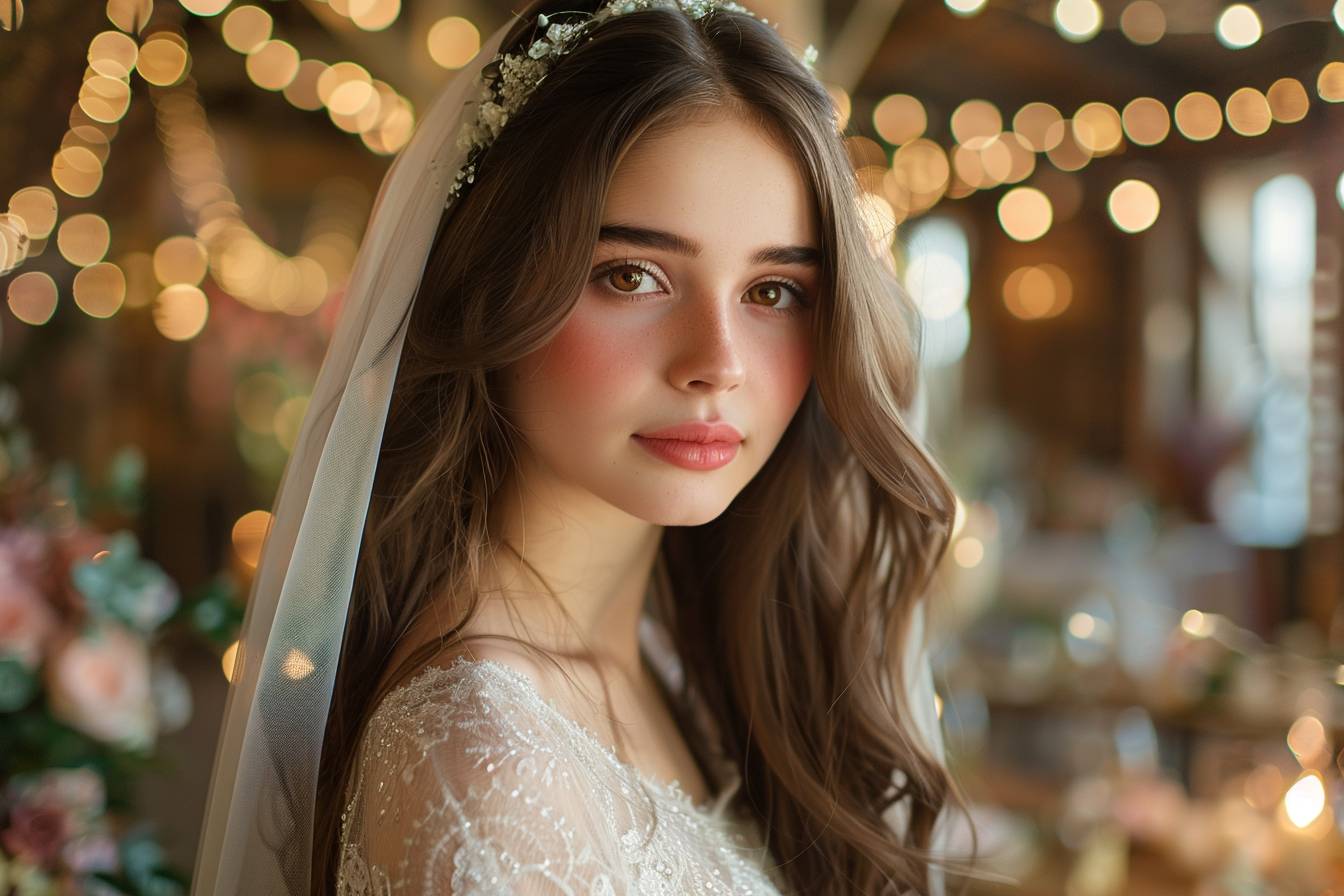 10 idées de coiffure mariage avec voile mantille
