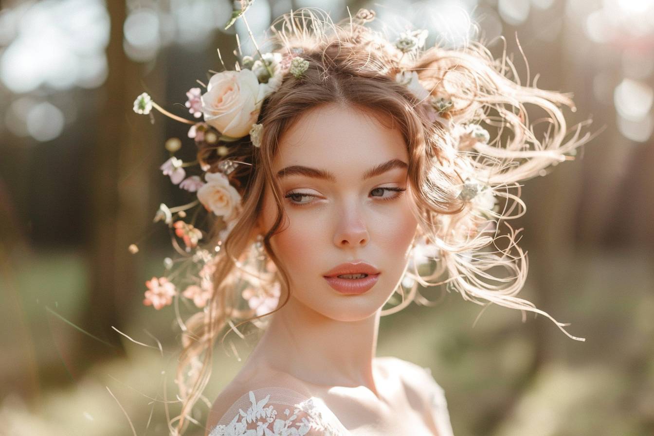 10 idées de coiffure mariage bohème avec fleurs
