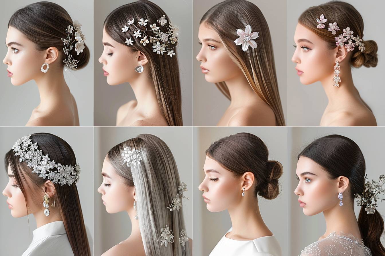 10 idées de coiffure mariage cheveux lisses