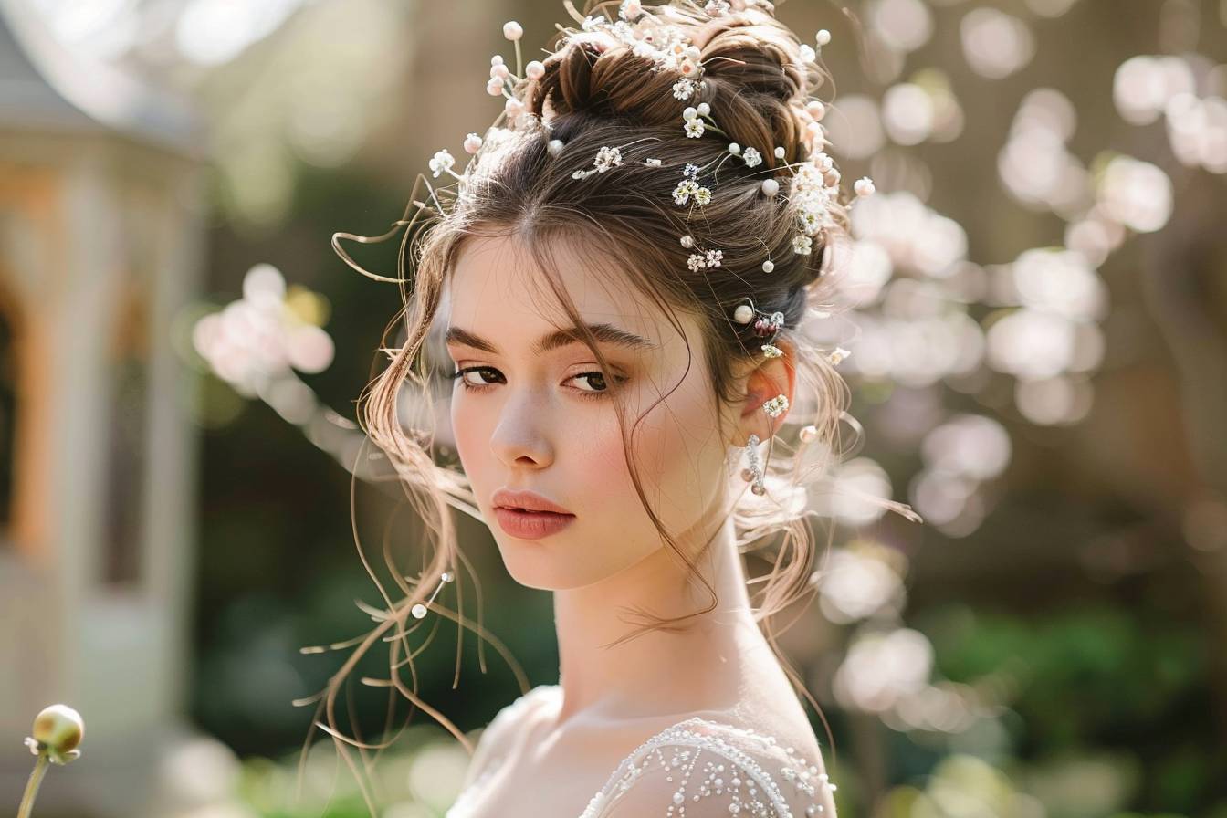 10 idées de coiffure mariage chignon banane