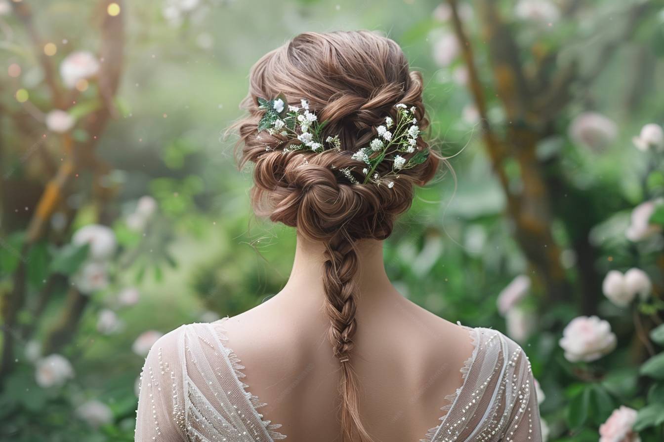 10 idées de coiffure mariage chignon tressé