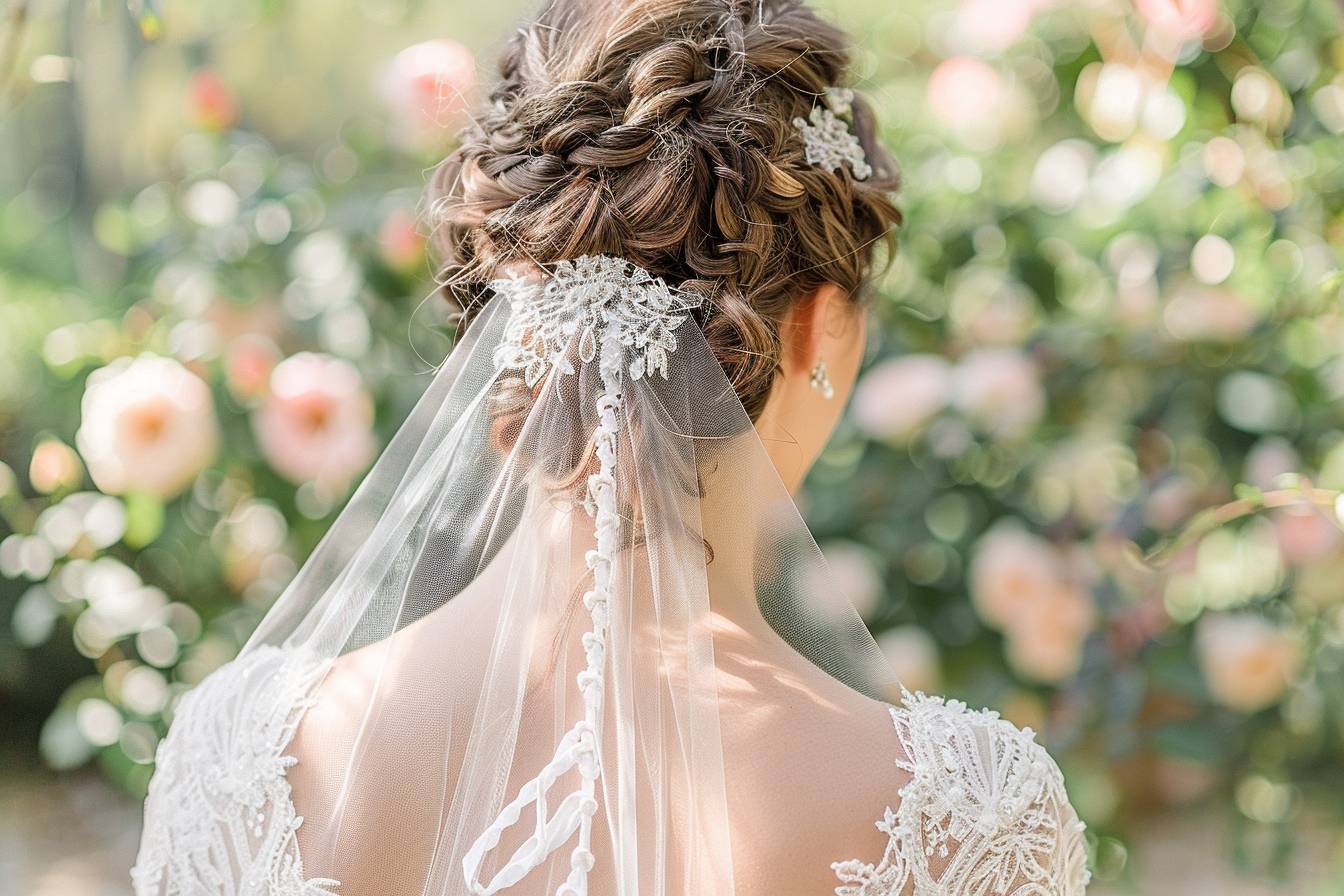 10 idées de coiffure mariage tresse et voile