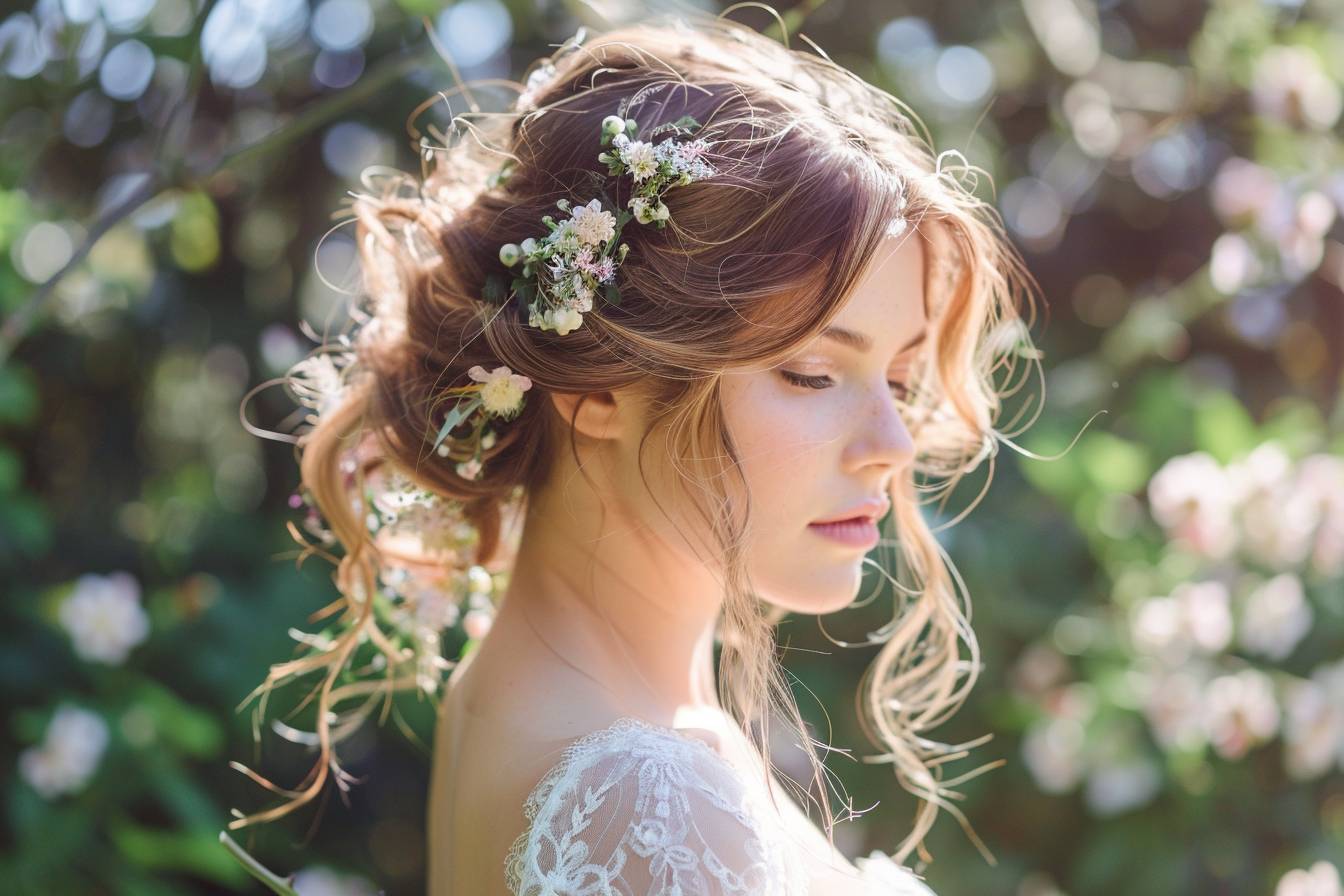 10 idées de coiffure mariée cheveux détachés ondulés