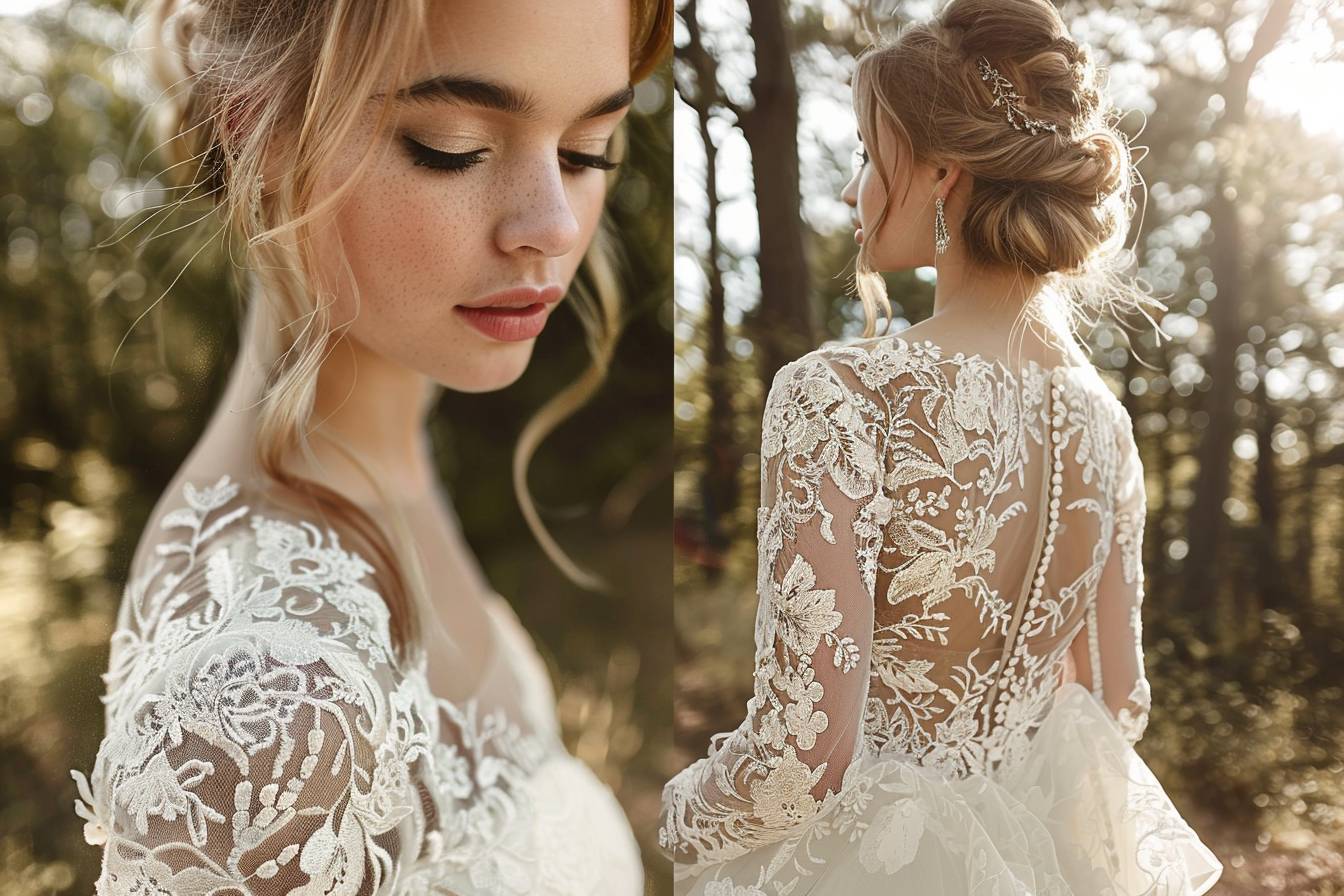 10 idées de robe de mariée manches longues