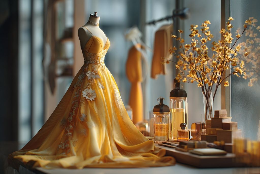 Robe jaune mariage